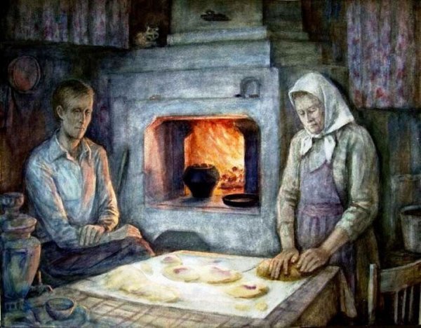 Живопись - Герман Травников русская печь