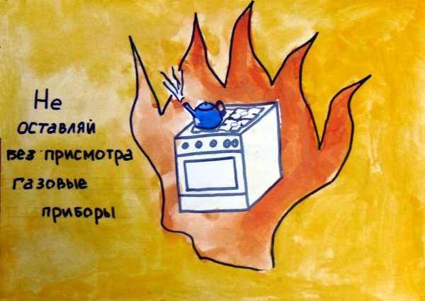 Безопасное пользование газом рисунок