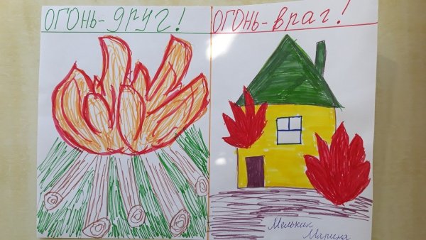 Огонь-друг огонь-враг рисунки