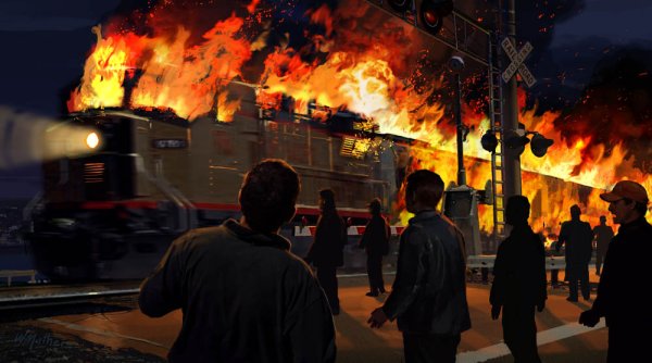 Горящий поезд