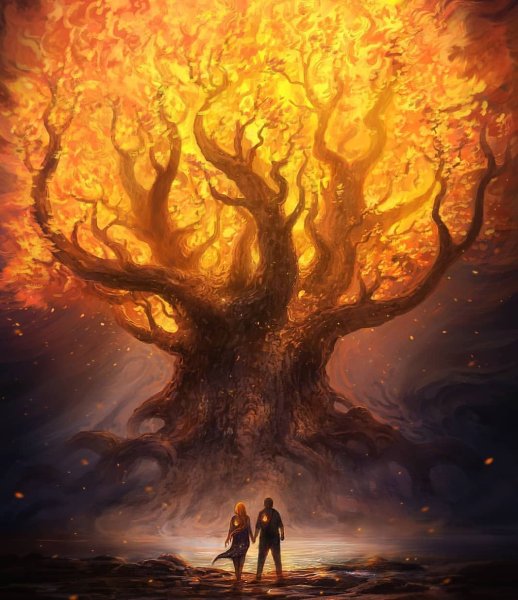 Горящее дерево