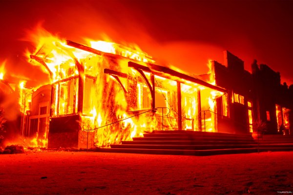 Горящее здание