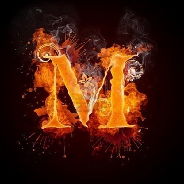 Огненная буква м