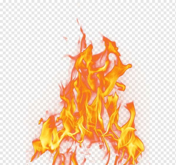 Огонь на белом фоне