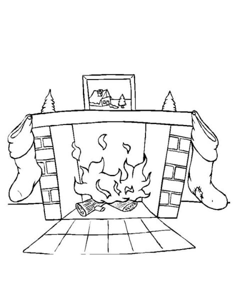 Камин для раскрашивания