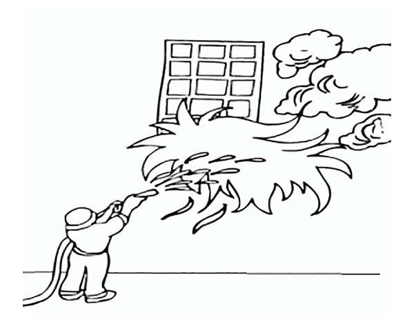 Раскраска пожар