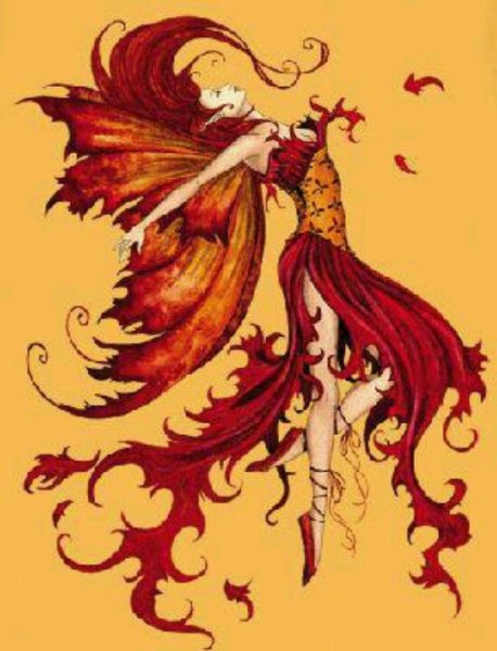 Нарисовать фею огня