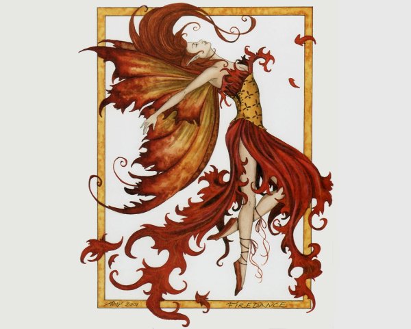 Фея огня вышивка