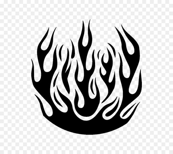 Пламя черно белое