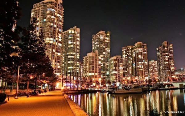 Ночной город Канада