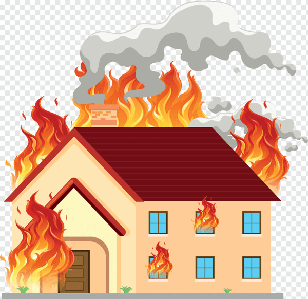 Горящий дом для детей