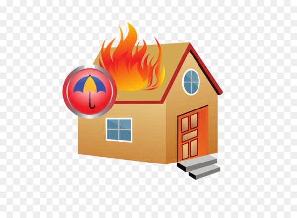 Горящий дом мультяшный