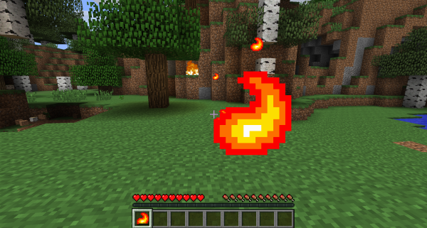 Огонь майнкрафт