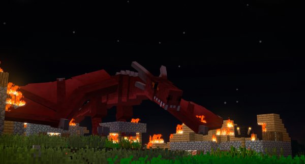 Minecraft Ice and Fire драконы