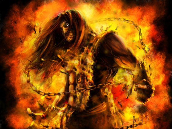 Скорпион в огне мортал комбат