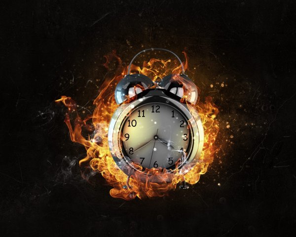 Будильник в огне
