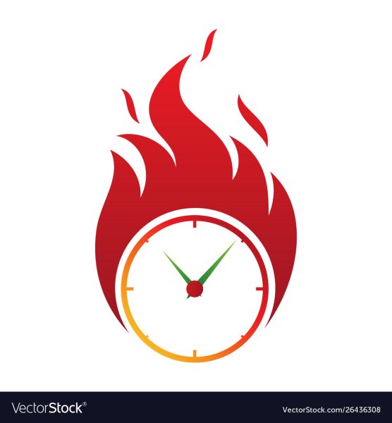 Горящие часы вектор