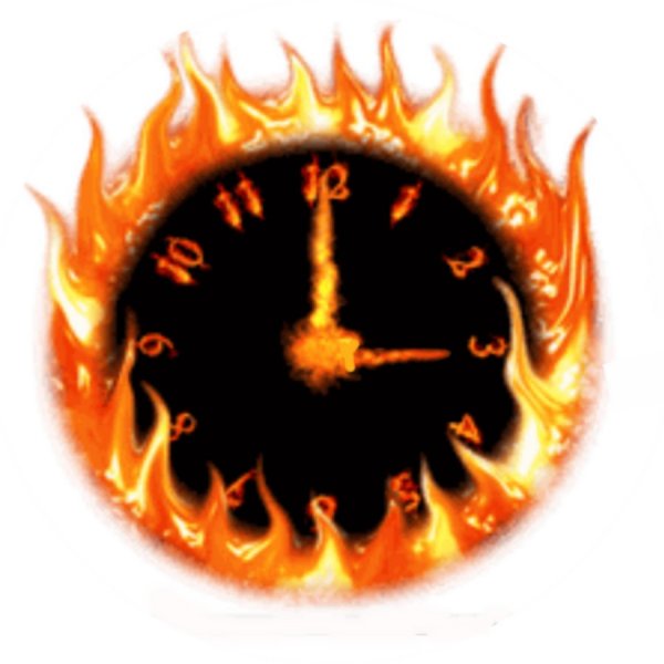 Часы с пламенем