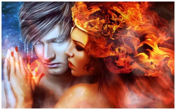 Картина огонь и лед