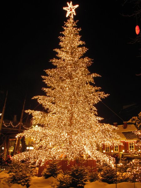 Новогодняя елка с огоньками