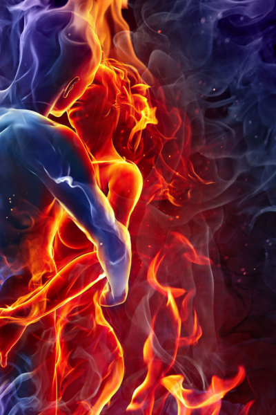 Огонь и вода обои для смартфона