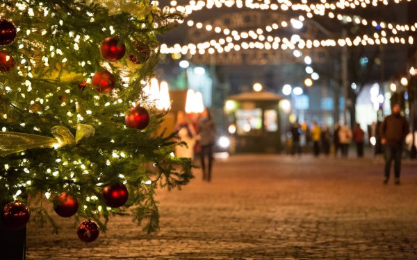 Рождественская ель на улице