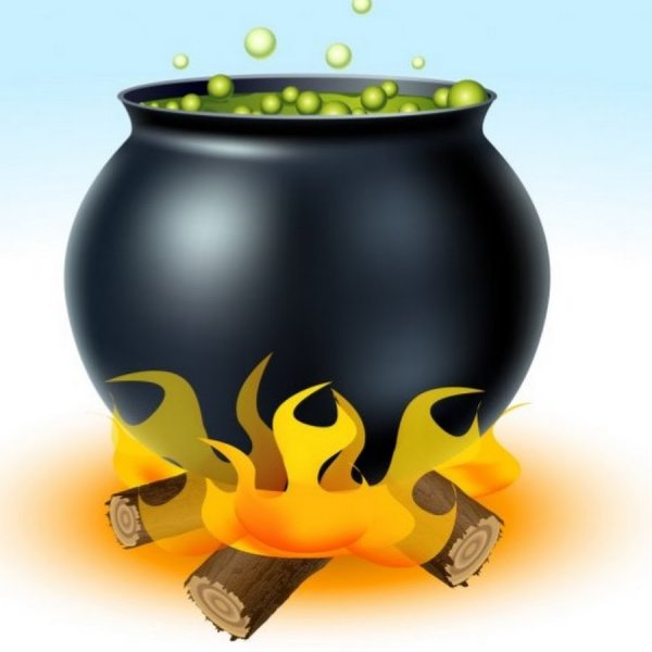 Котелок с зельем на огне