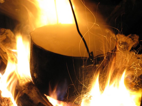 Горящий котел