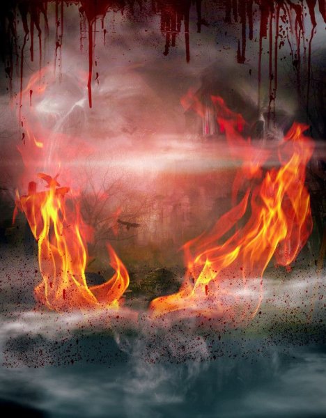 Огненный фон