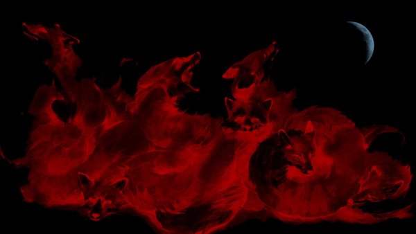 Кроваво красный огонь