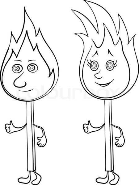 Спички раскраска