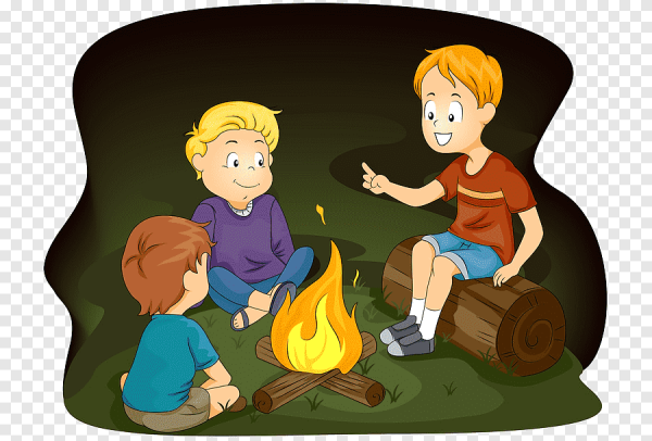 Дети у костра для детей