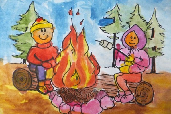 Детские рисунки костра