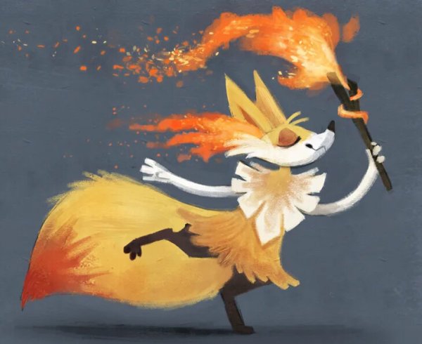 Покемоны лиса Огненная байксен
