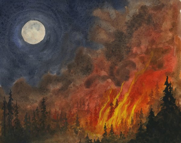 Огонь живопись