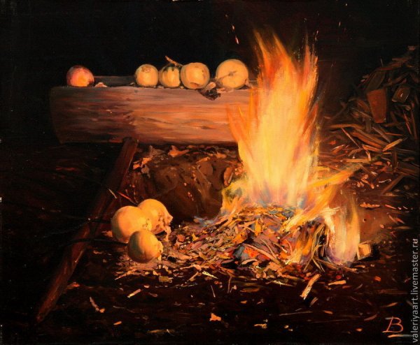 Огонь живопись