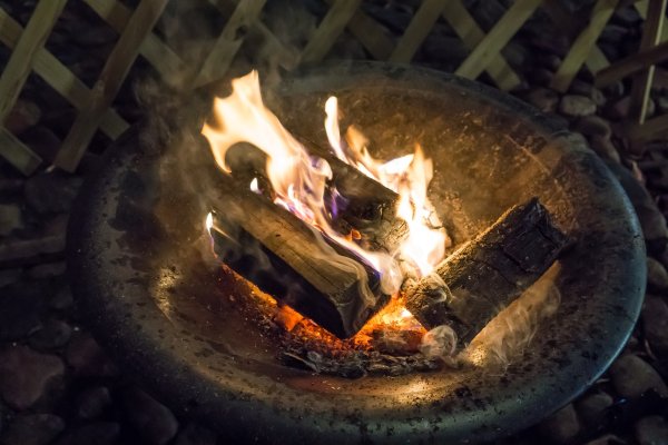 Костер сверху