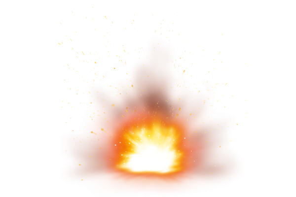 Эффект выстрела на прозрачном фоне