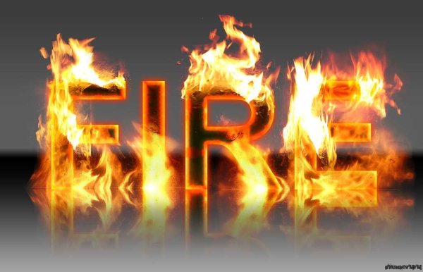 Fire надпись
