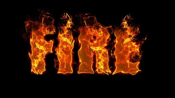 Fire надпись