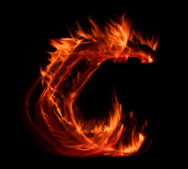 Буквы в огне