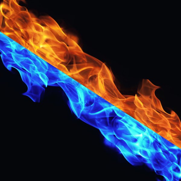 Огонь синий и красный