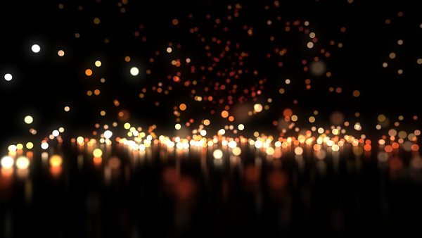 Новогоднее боке на черном фоне