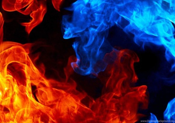 Противостояние синего и красного огня
