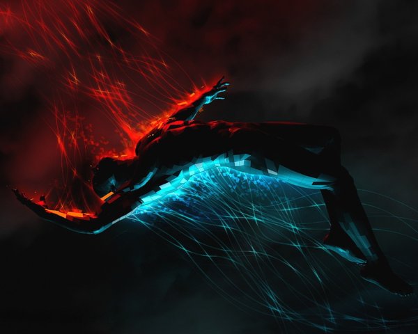 Абстракция огонь и вода