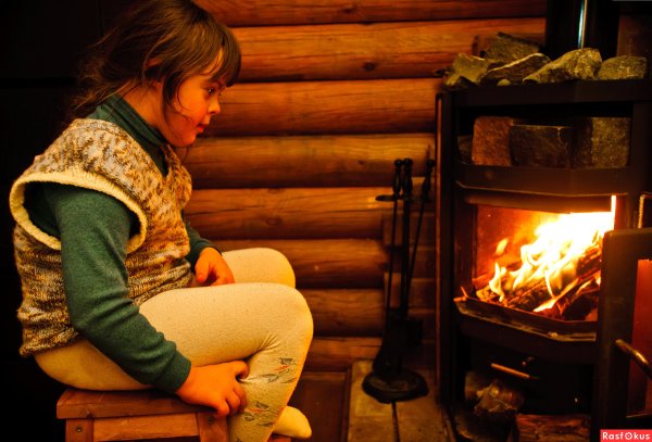 Дети у камина