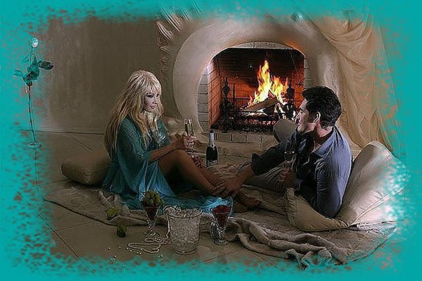 Любовь возле камина