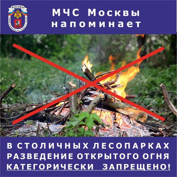 Памятка о запрете разведения костров