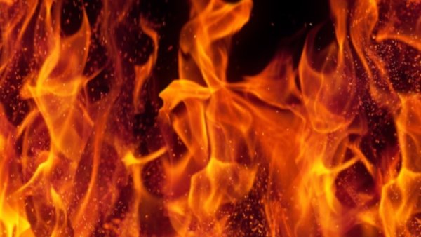 Коричневый фон с огнем