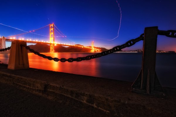 Золотые ворота ночью